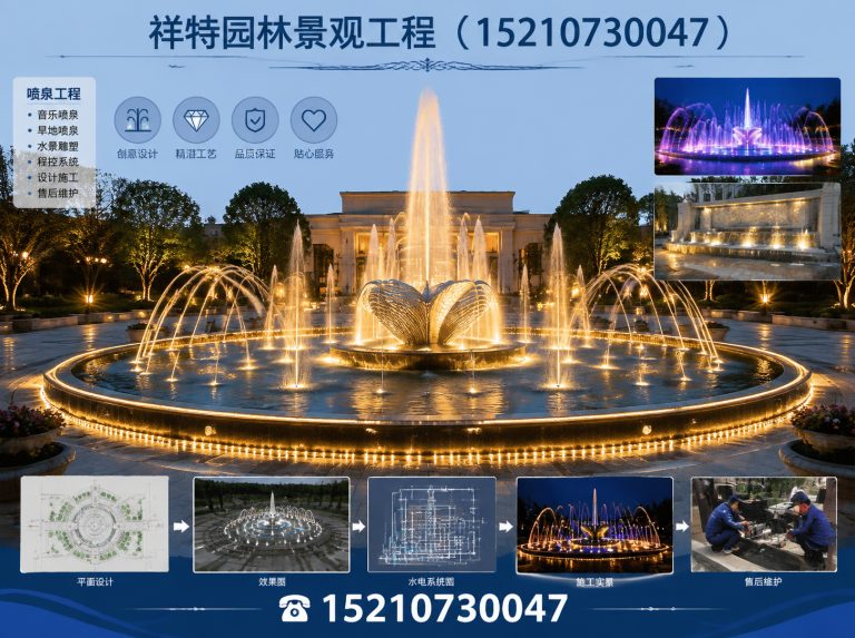 清苑区广场喷泉展示图