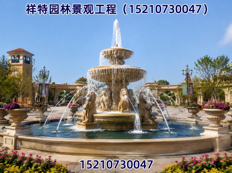 清苑区景区喷泉展示图